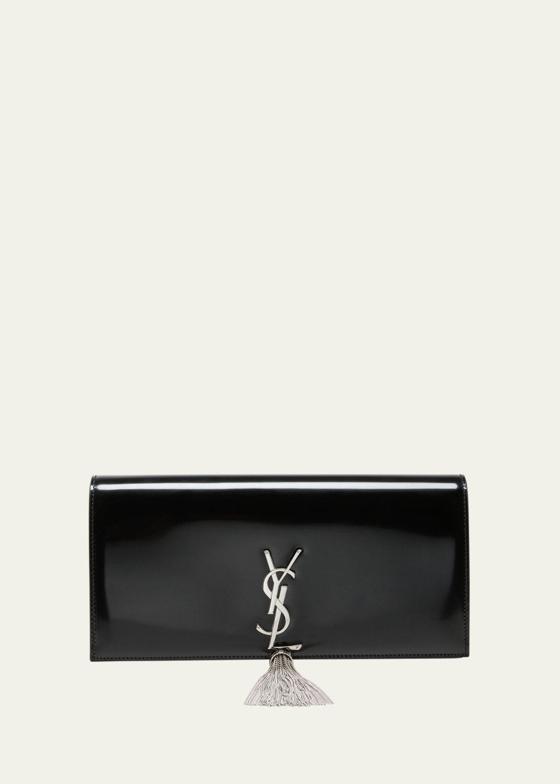 NWT NEW Saint Laurent YSL Kate YSL Tassel Clutch Bag Black