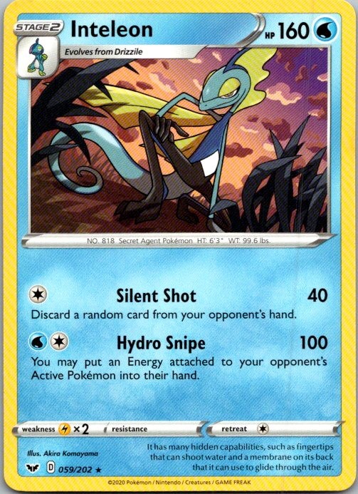 Inteleon (059) SWSH01: Sword & Shield Base Set 059/202 NM