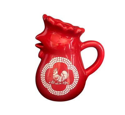 Temp-Tations Doodle Doo Red Rooster Creamer Pitcher Jug 18oz