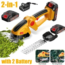 Cordless Grass Shear Shrubbery Trimmer 2-IN-1 Cordless Hedge Shears Grass Cutter