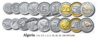 ALGERIA COINS set of 9 coins 1/4, 1/2, 1, 2, 5, 10, 20, 50, 100 Dinars  UNC