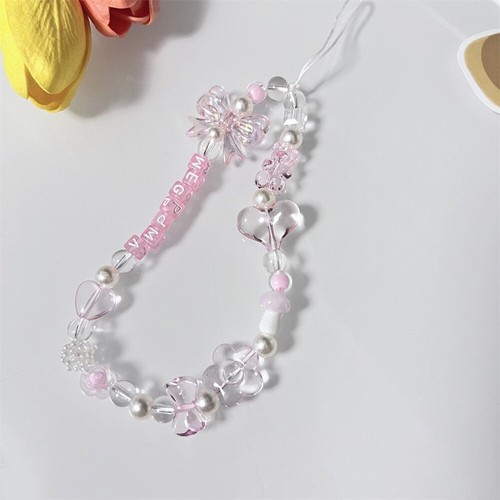 Detachable Pearl Bowknot Phone Lanyard Phone Charm Accessories - Photo 7 sur 16