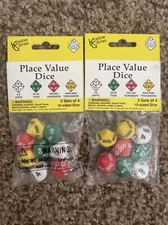 Koplow Games Place Value Dice, 10-Sided, Pack of 8 - Lot of 2