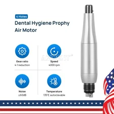 360° Swivel Dental Hygiene Prophy Handpiece Air Motor 4 Holes W/ 4:1 Nose cone