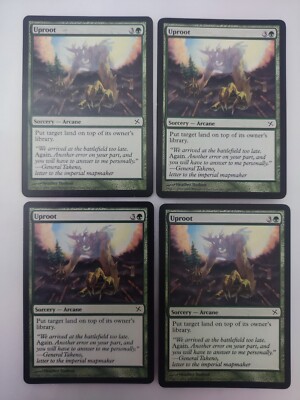 4 X MTG Uproot Betrayers of Kamigawa Regular Playset