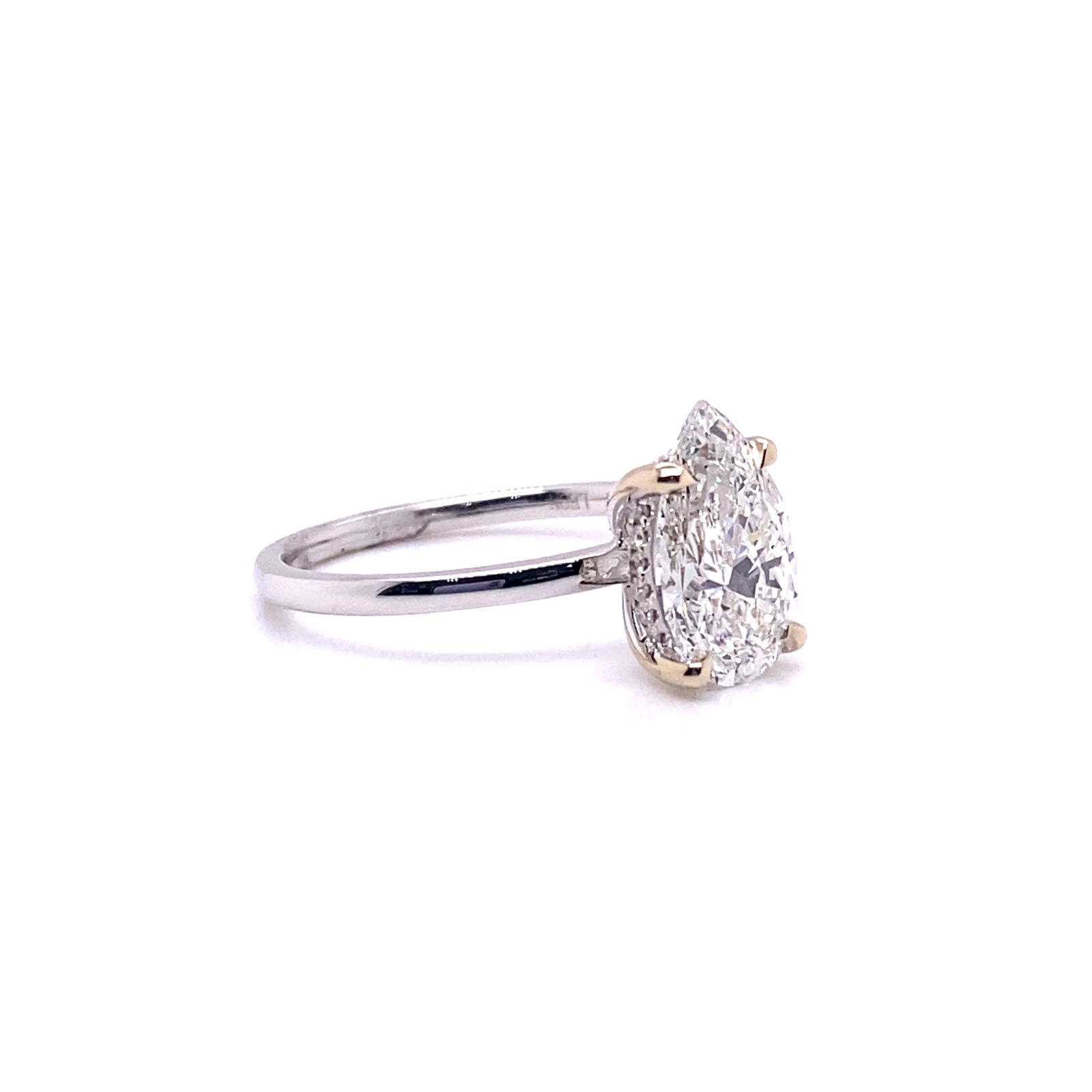 LEGAM 2 Carat Pear Shaped Lab Grown Diamond Engagement Ring IGI ...