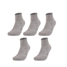 5 Pairs of Mid-Crew Sports Socks with Towel Bottom