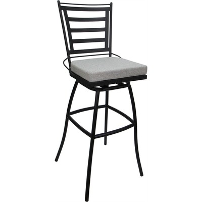 Outdoor or Indoor Bar Stool 30'' Seat - Jordan - White - Black
