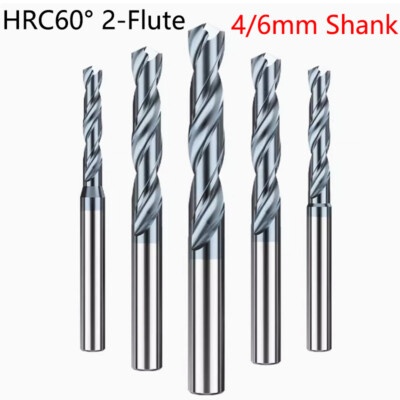 HRC60° 2-Flute Carbide Drill Bits 3mm-4.7mm Twist Drill Bit for Stainless Steel