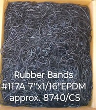 Aero Rubber Bands #117A 7" x 1/16" EPDM Black **1-CASE (Approx 8740ea)**
