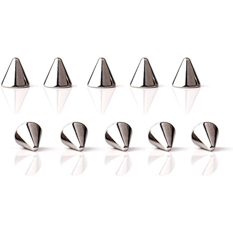 100PCS 3-6MM Threaded Replacement Spike Cone Piercing Barbell Parts Body Jewelry - Image 2 of 4
