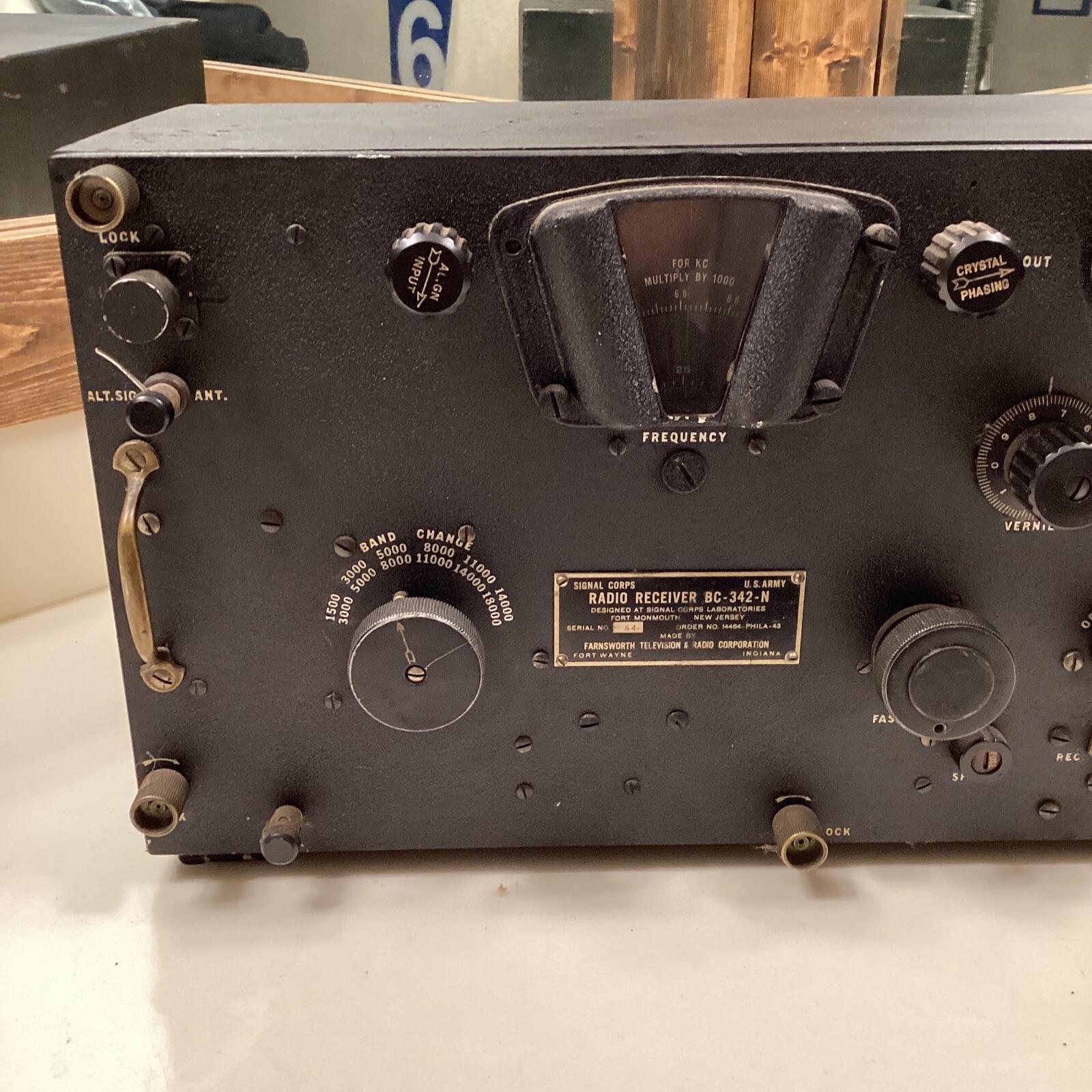 Signal Corps Radio Receiver BC342N U.S. Army UNTESTED, SOLD AS PARTS