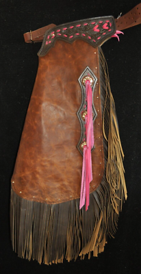 Chaps En Cuir Sur Mesure R Bar K - Neufs, Fabriqués Aux USA, Pour Adulte