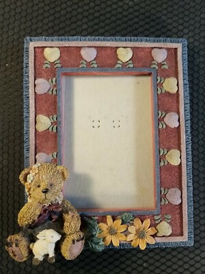 Picture Frame 3D Style Resin Teddy Bear Theme For 3'' x 5'' in. Free Standing 