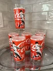 6 Vintage Mickey Mantle Glass Set | Coke • Coca-Cola | Yankees | USA •baseball