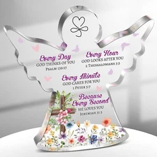 Gerrii Christian Gifts for Women Acrylic Angel Gift Inspirational Religious G...