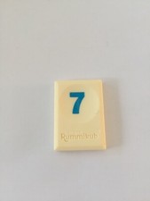 Tuile chiffre 7 sept bleu pièce Rummikub Le rami des chiffres jeu de voyage