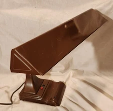 Rare Vtg 1950s Art Deco Specality Co. Chicago Flex Arm Desk Lamp Drafting Brown