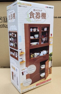 Re-Ment Miniatures Dollhouse Decoration Mini Cupboard Tableware Set