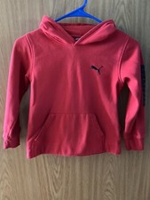 Puma Boys Pullover Hoodie Red Size 7