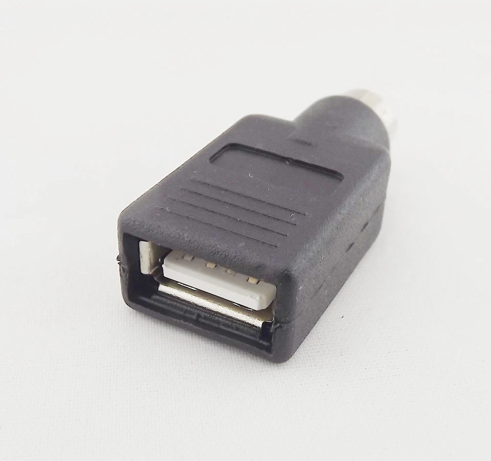 10 USB 2.0 A Female To PS2 Male Mouse Keyboard Adapter Converter PC Laptop Black - Image 2 of 3