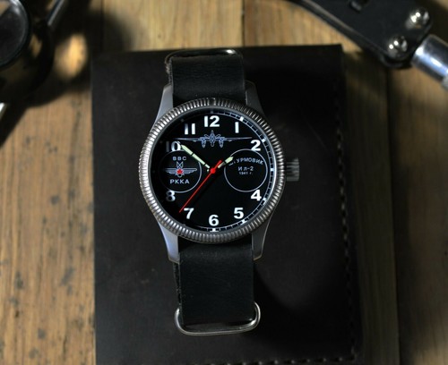 Poljot Fighter Herrenarmbanduhr UdSSR Vintage sowjetisch selten gewartetes Geschenk für Herren - Bild 4 von 14