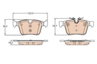 Bremsbelagsatz Scheibenbremse Hinten TRW GDB2110 FÜR Jaguar Land Rover