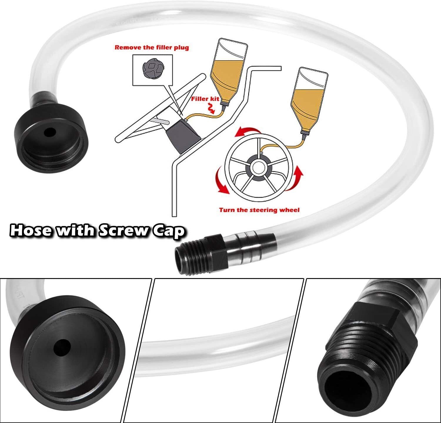 2X Boat Bleed Kit Filler Kit Bleeder Hose For Seastar Hydraulic Steering Systems