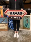 Antique Vintage Old Style Sign Signal Hood Tires 24x12 Made in USA