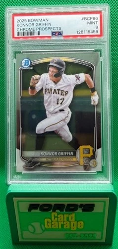2025 Bowman Chrome #BCP-86 Konnor Griffin Pittsburgh Pirates PSA 9