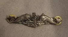 VTG Balfour Sterling Silver US Navy USN Submarine Dolphin Badge Pin I-B Large