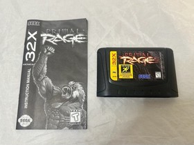 Primal Rage Sega Genesis 32X CIB Complete Manual & Box | Rare