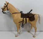 Vintage 1967 Marx Johnny West Palamino Horse With Saddle 13" Action Figure