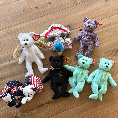Ty Beanie Babies Lot of 8 With Tags – Vintage 1990s Original Owner Collection