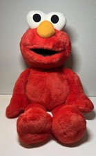 2002 JUMBO Tickle Me Elmo 29" Plush Sesame Street Soft Eyes TESTED Talks Laughs