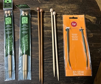 Lot Of New & Used Knitting Needles Boye Sz US9 Circular-Clover Sz US 10,10.5,7,9