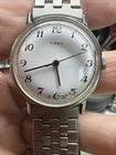 Vintage 1980s Timex Mercury Mens Automatic Watch W/ Steel Band 25129 10480A Read