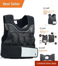 CAP Weighted Vest  Adjustable 20 to 150 lbs  Enhanced Strength Training Gear