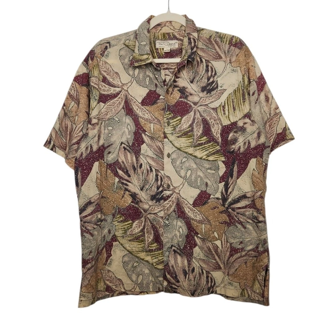 Vintage Tori Richard Honolulu Hawaii Hawaiian Aloha Surf Shirt Cotton Large