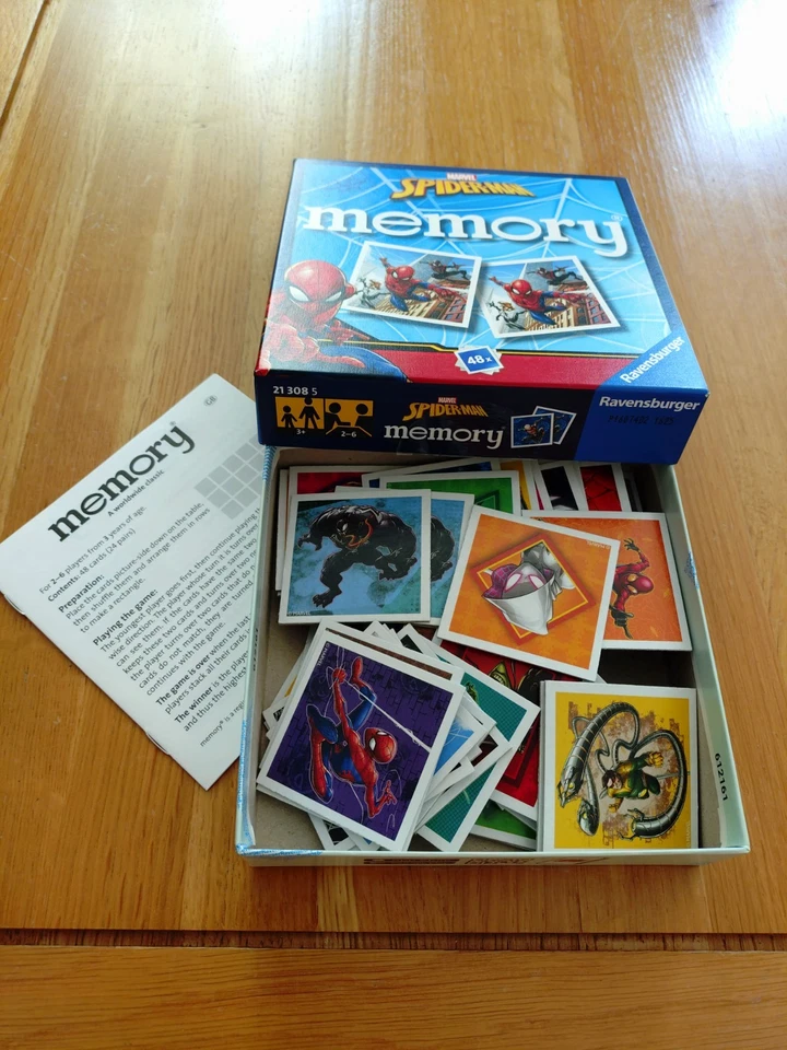 Ravensburger Marvel Spiderman Mini Memory Game - Matching Picture Snap Pairs Gam - Image 2 of 2