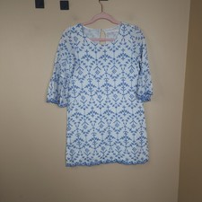Zara Flutter Sleeve Embroidered Eyelet Mini Dress Size XS