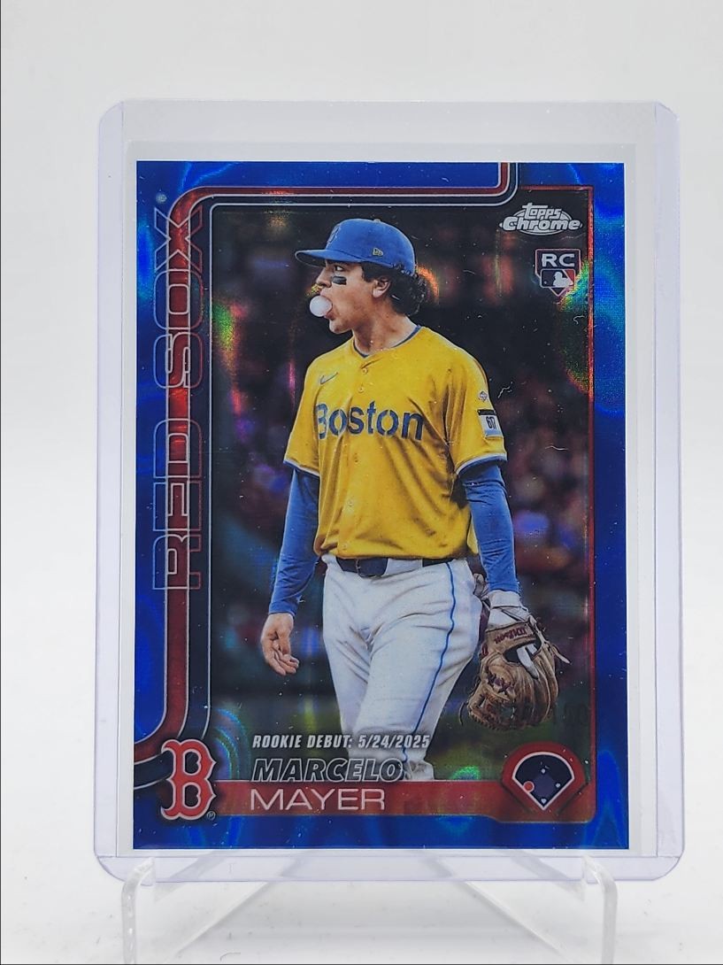 MARCELO MAYER 2025 TOPPS CHROME UPDATE ROOKIE DEBUT BLUE LAVA RC /150 Q3967