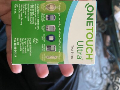 One Touch Ultra Glucose Blood Test Strips - 100 Strips - 020-245