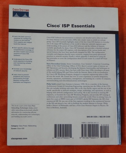 CISCO ISP Essentials GUIDE BEST PRACTICES Barry Raveendran Greene - Philip Smith - Bild 3 von 4