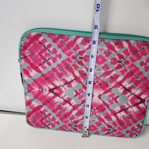 Universal Tablet Case Soft Bag 8x10 Tye Die Pink & Turquoise Pad Sleeve - Imagen 5 de 5