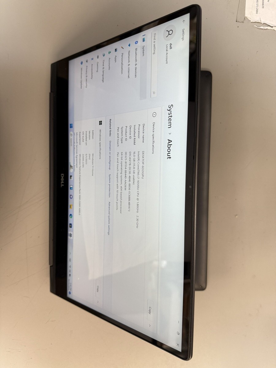 Dell Inspiron 7391 2-in-1 i7 CPU 16GB 512GB SSD WIN 11 Home | eBay