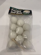 10 Pack Hollow Practice Golf Balls w/ Dimples - White World of Golf