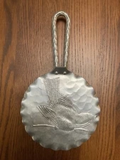 Vintage (1950's) Retro Hammer Forged Aluminum Silent Butler Table Crumb Catcher