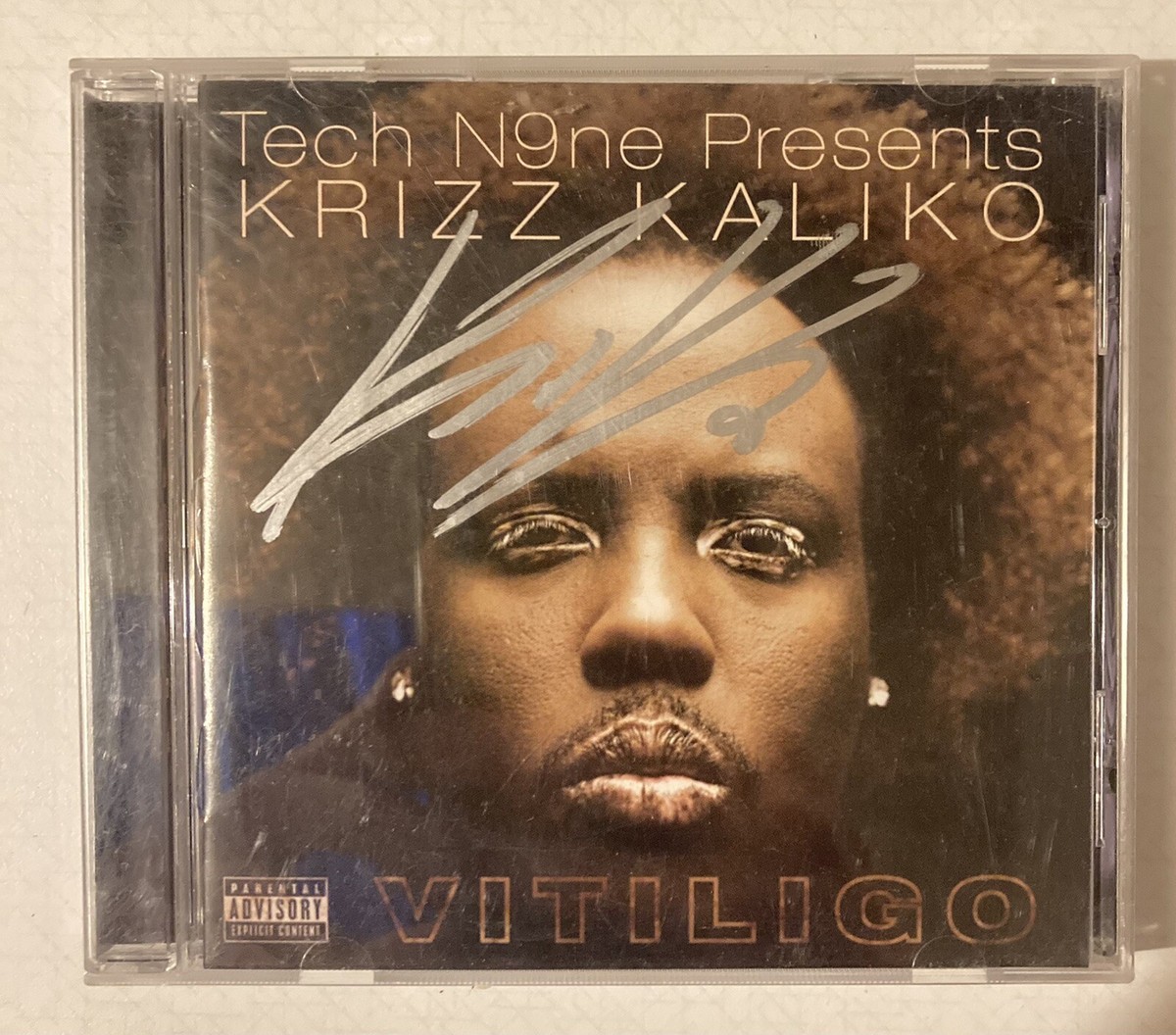 Rare Vitiligo KRIZZ KALIKO Signed Autographed CD Strange