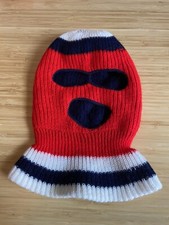 Vintage Knit Robber Ski Mask 3 Hole Balaclava 80s 90s